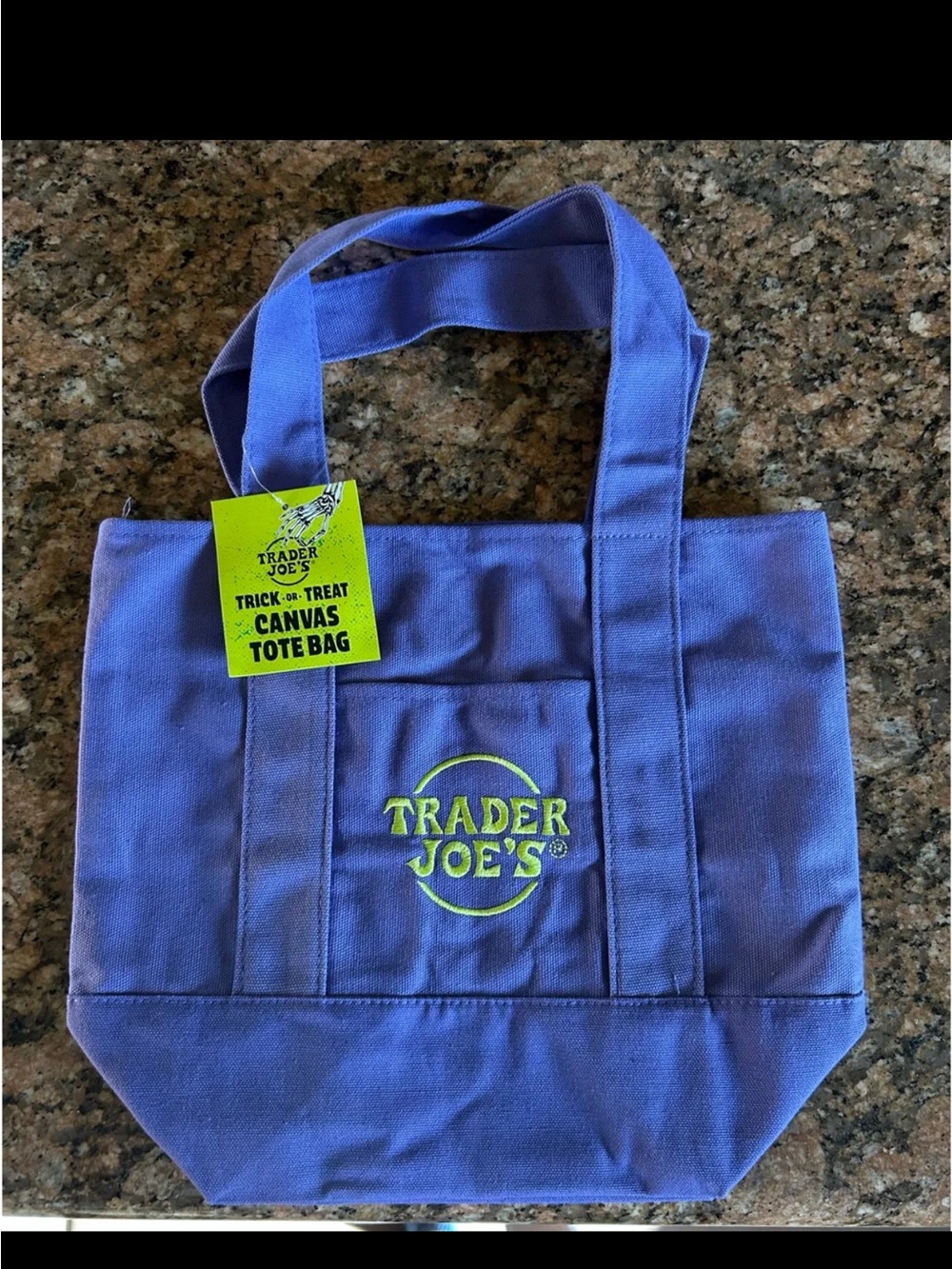 Trader Joe's Purple Canvas Tote Bag